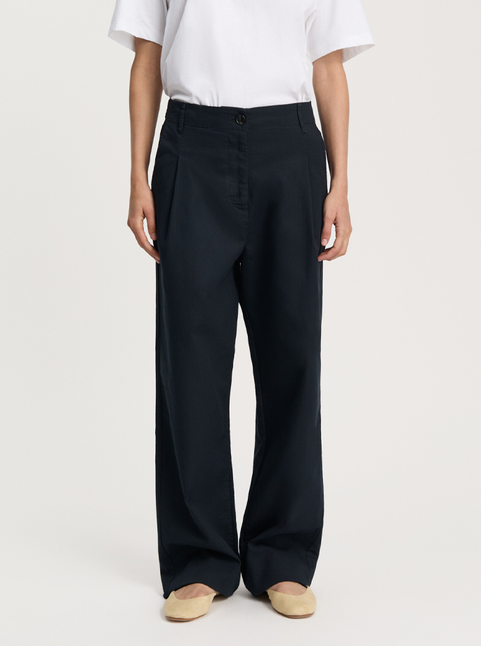 Aiayu - Billy Zip Pants Black Navy
