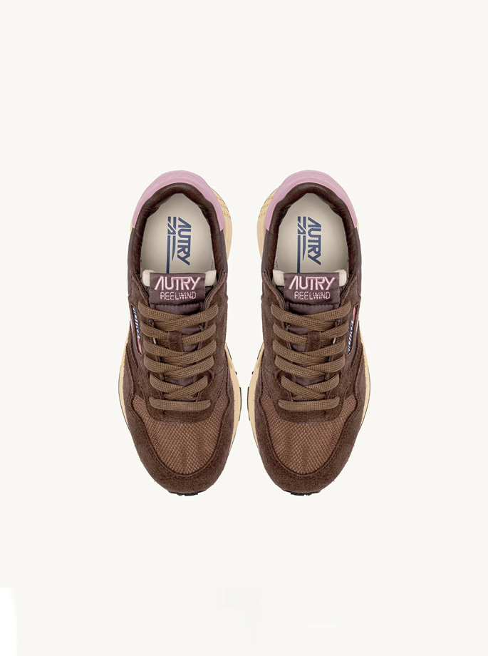 Autry - UT12 Reelwind Low Sneaker brun og rosa