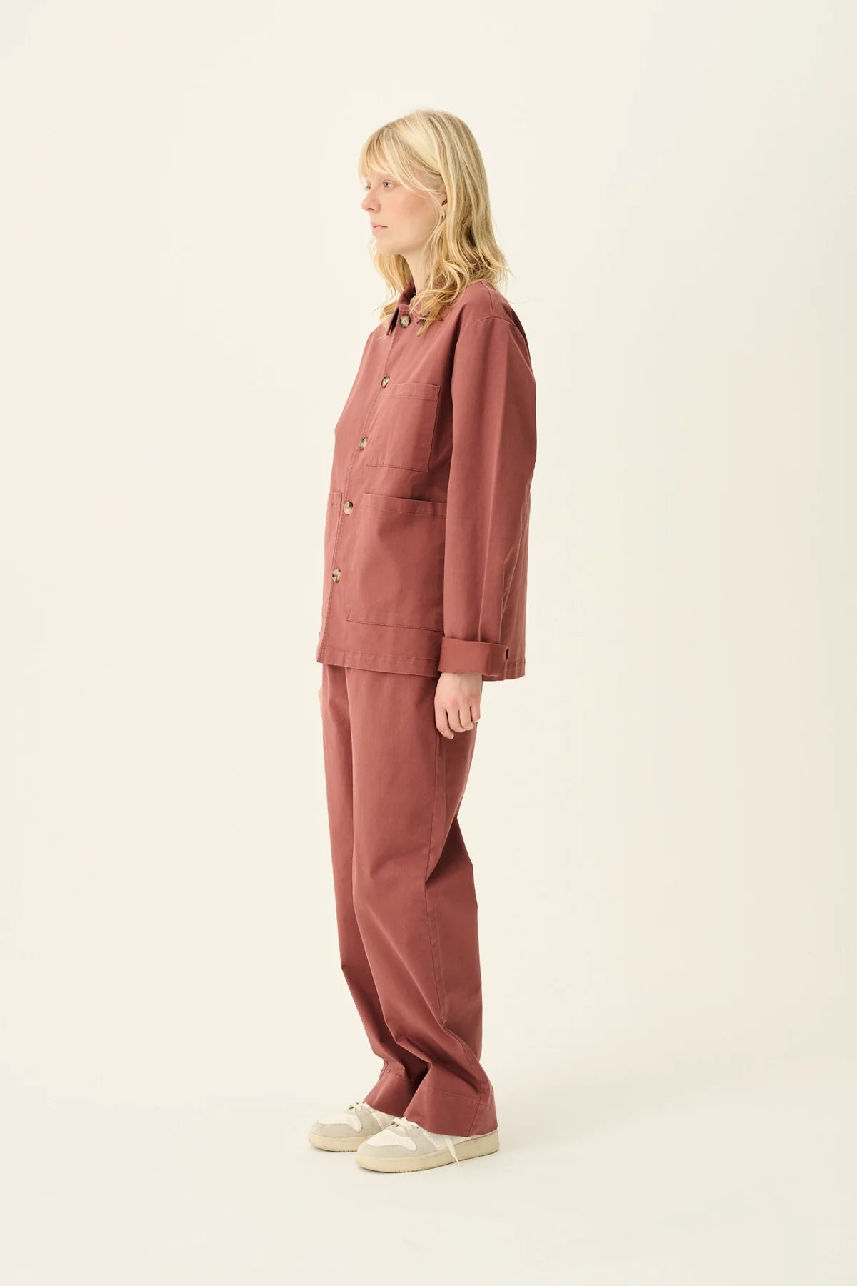 Rue De Tokyo - Cameron Organic Twill Jacket Berry Rose