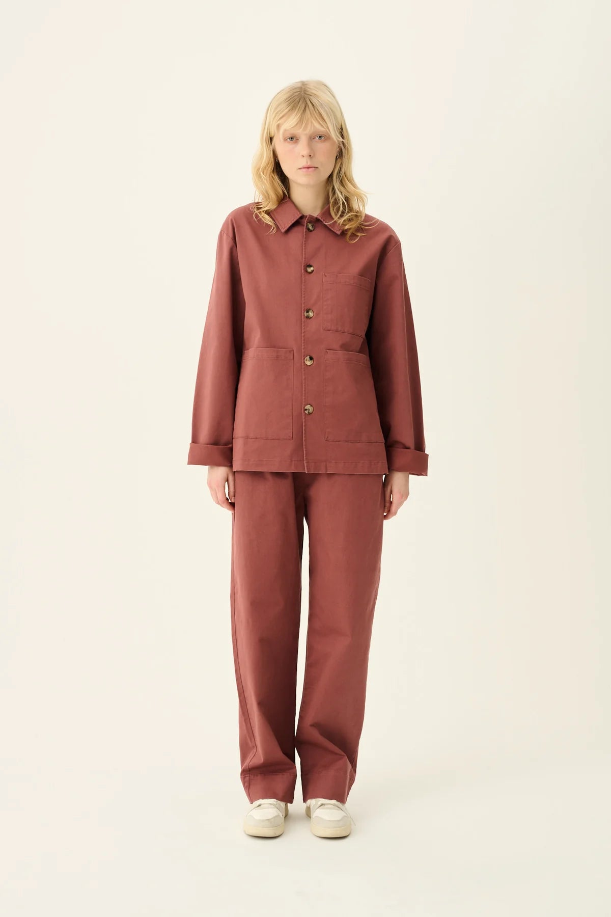 Rue De Tokyo - Cameron Organic Twill Jacket Berry Rose
