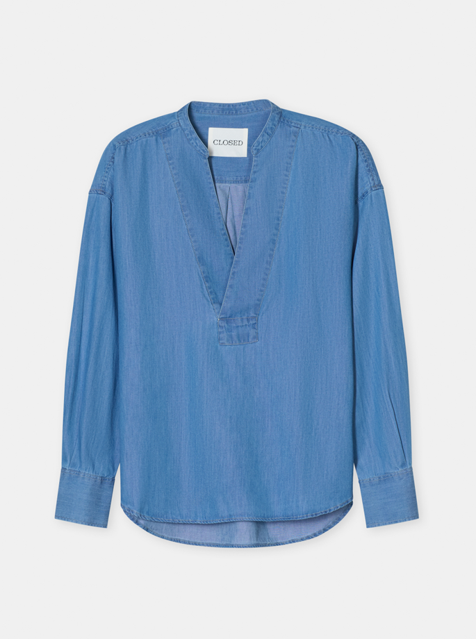 Closed - Wide Placket Shirt Light Blue