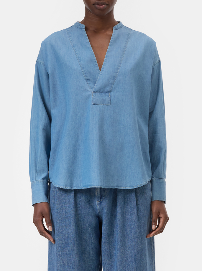 Closed - Wide Placket Shirt Light Blue