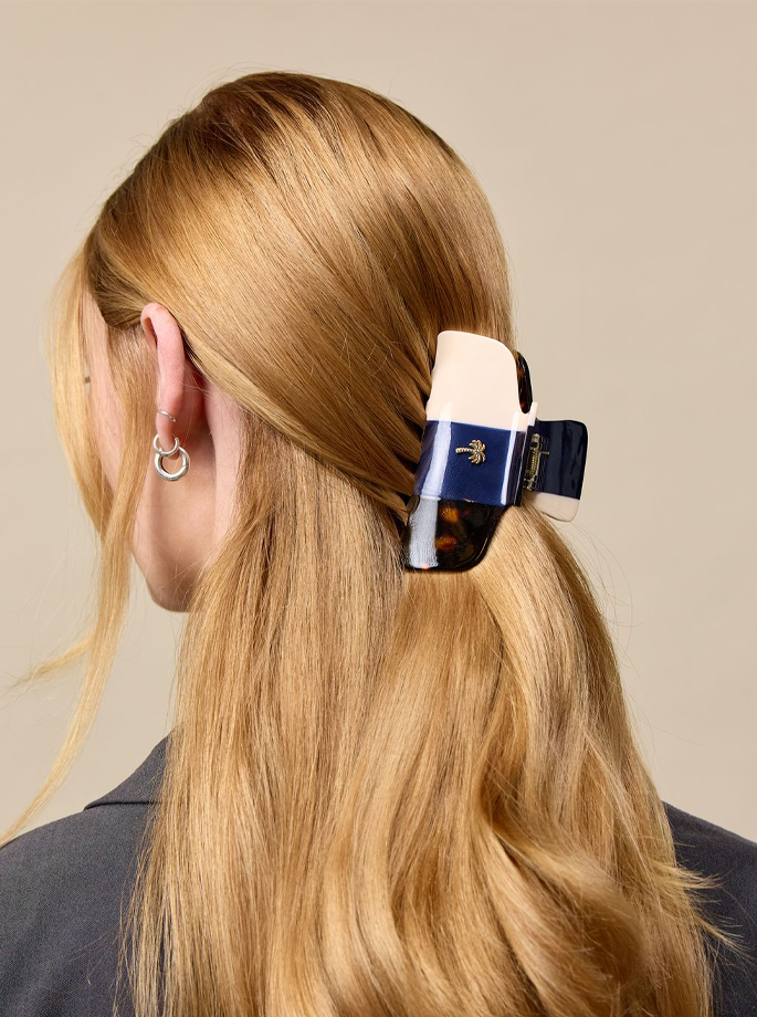 Fan Palm - Hair Clip Indigo Blaze