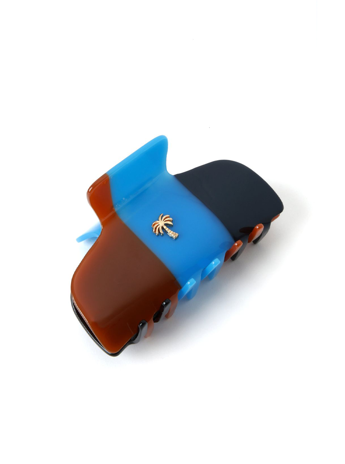 Fan Palm - Hair Clip Ocean Blue