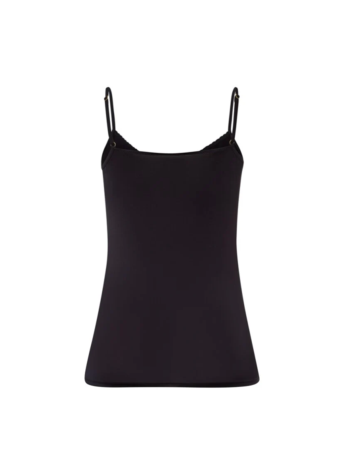 Hanro - Satin Spaghetti Top Black
