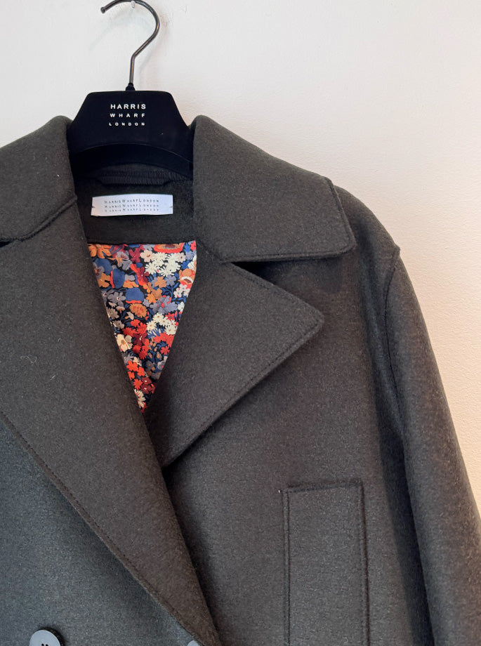 Harris Wharf - Oversized Sailor Jacket Dark Khaki
