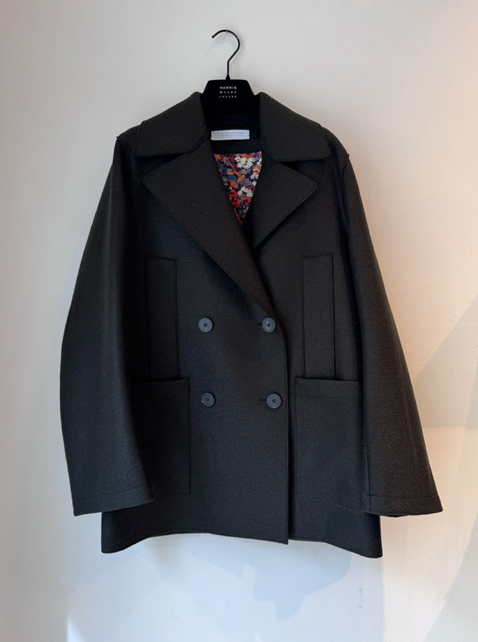 Harris Wharf - Oversized Sailor Jacket Dark Khaki