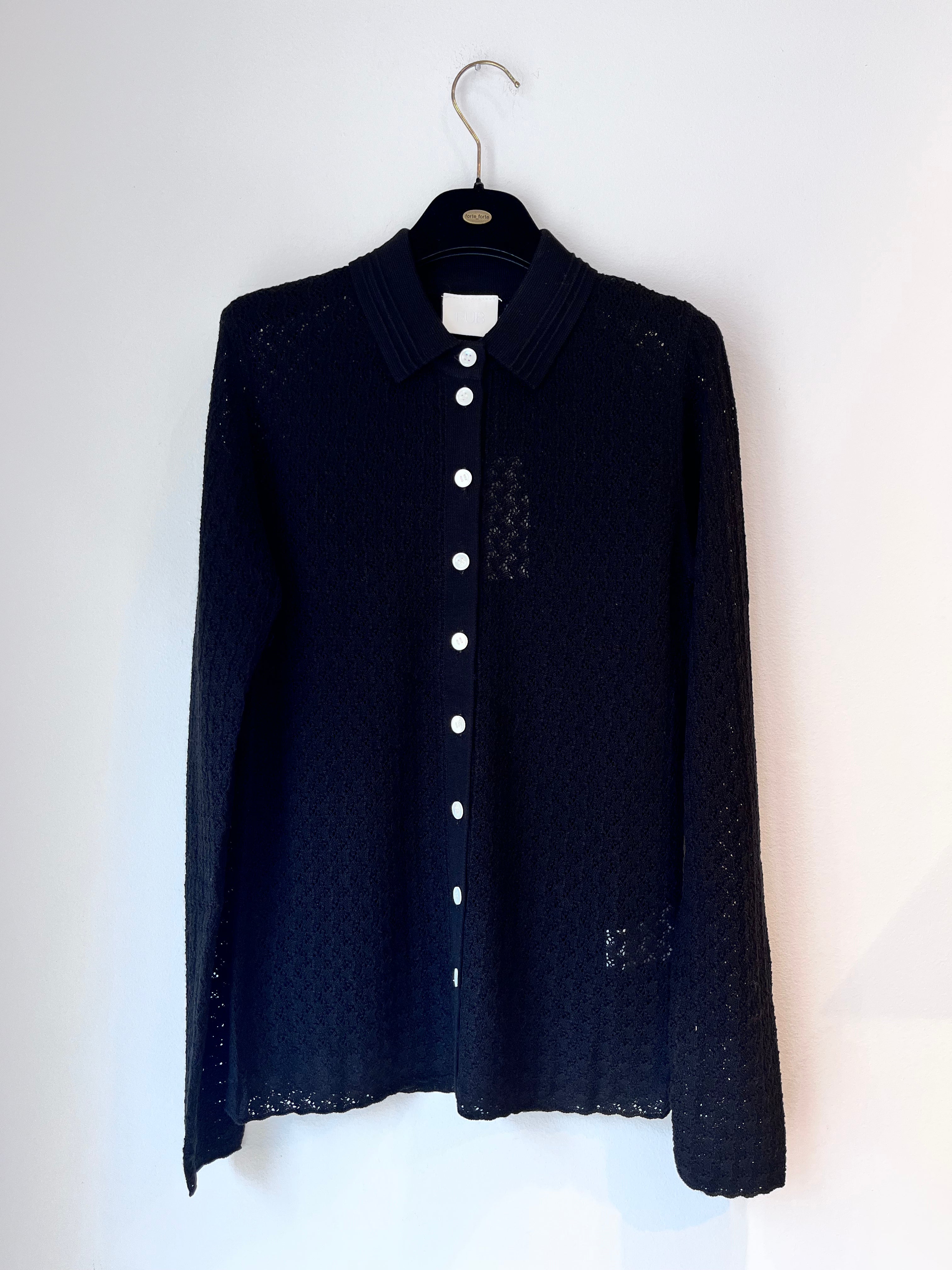 Fub - Pointelle Shirt Black