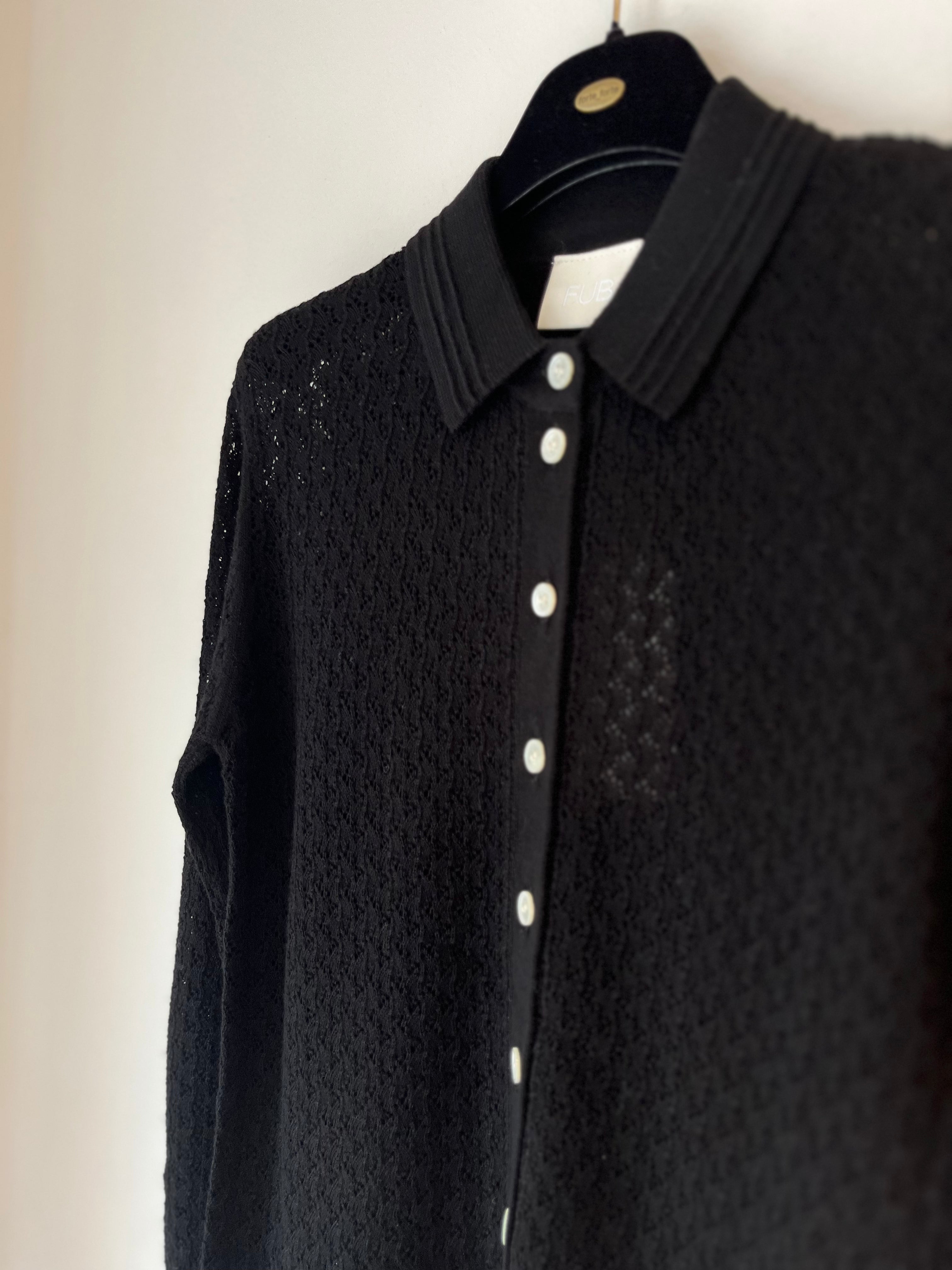 Fub - Pointelle Shirt Black