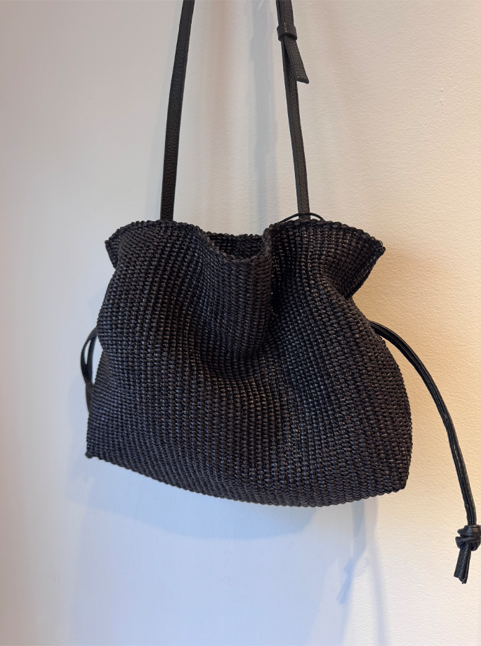Infinito 2012 - Camilla Bag Raffia Large Black