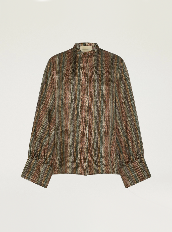 Momoni - Lucy Shirt Marrone Multicolor