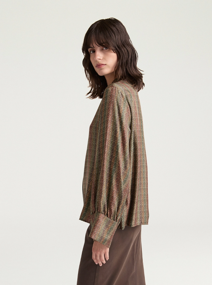 Momoni - Lucy Shirt Marrone Multicolor