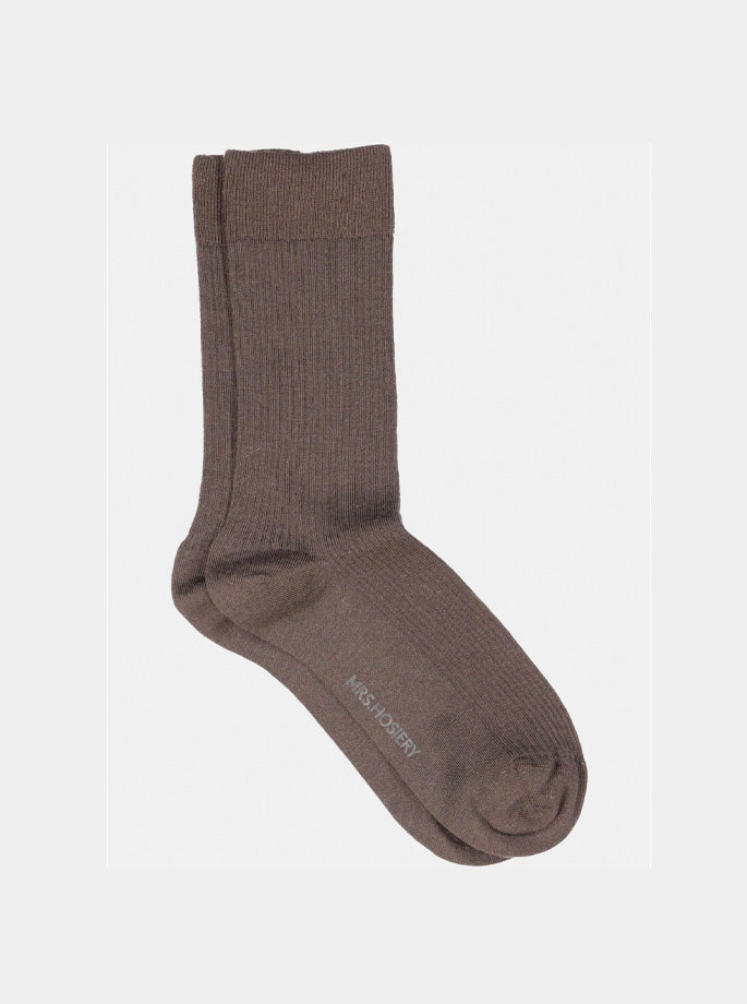 Mrs. Hosiery - Merino Socks Brown
