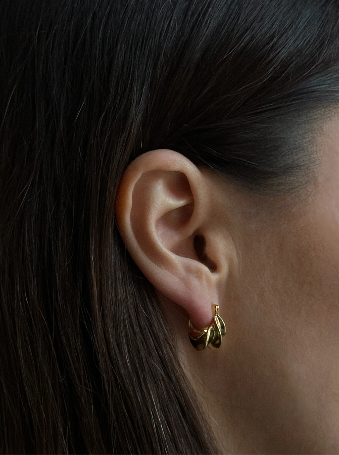 Pico - Africa Petit Hoops Gold