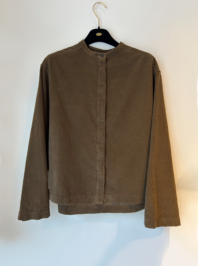 Pomandere - Shirt velvet khaki