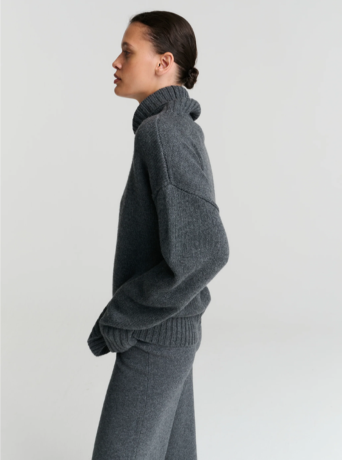 Rhea - 94 Heavy Turtleneck Knit Grey