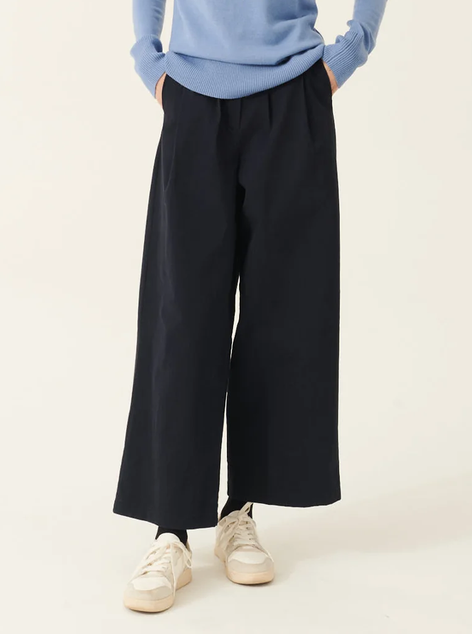 Rue De Tokyo - Prudie Dyed Twill Pants Dark Navy