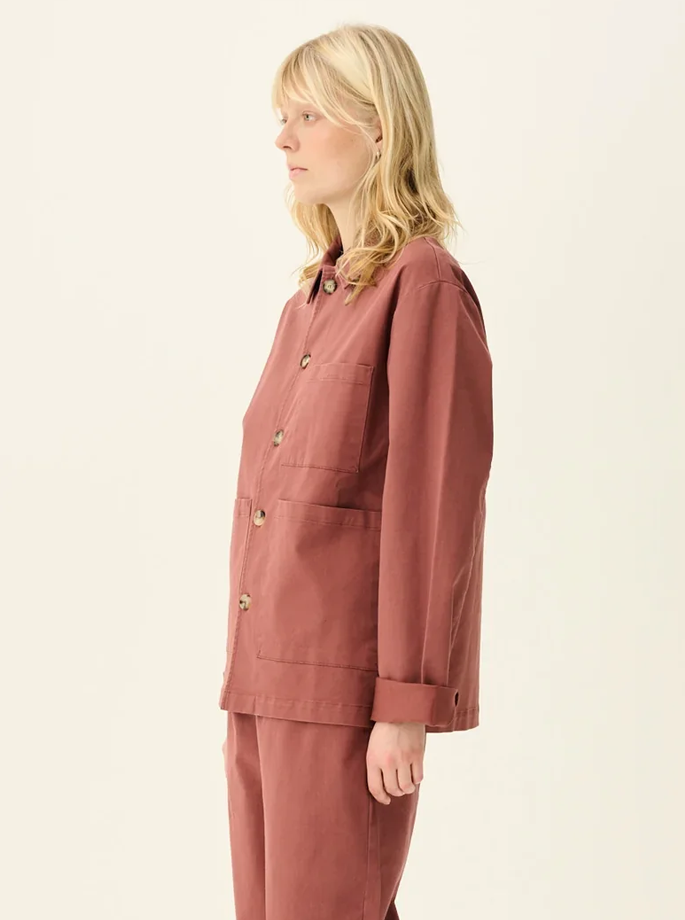 Rue De Tokyo - Cameron Organic Twill Jacket Berry Rose
