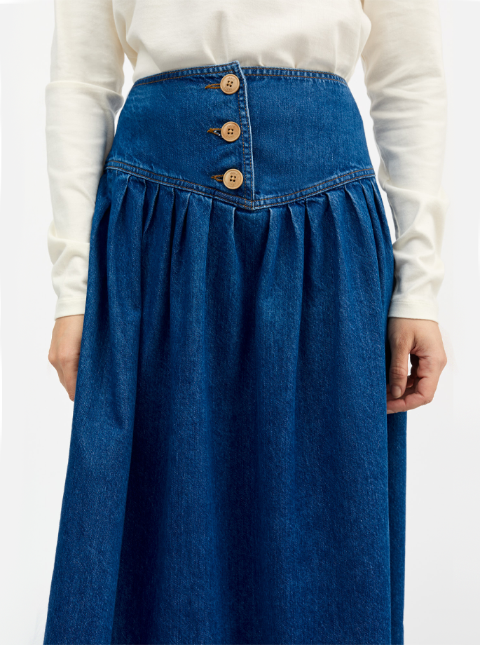 Shell - Dolly Skirt Vintage Washed Blue