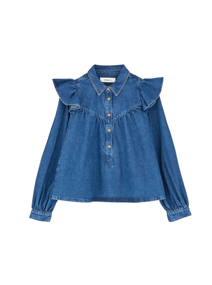Shell - Mille Blouse Vintage Washed Blue