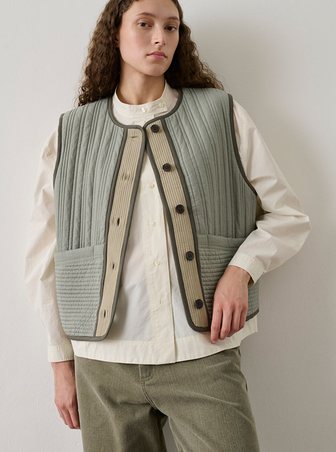 Soeur - Hima Vest Vert D'eau/Beige