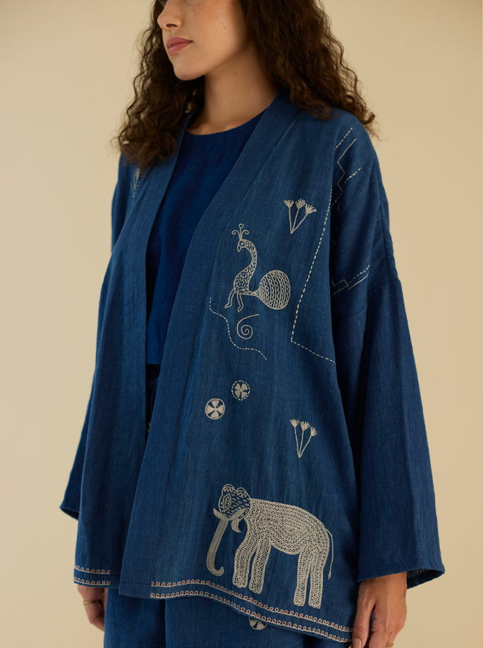 The Yogi Textiles - Devi Jacket Blue