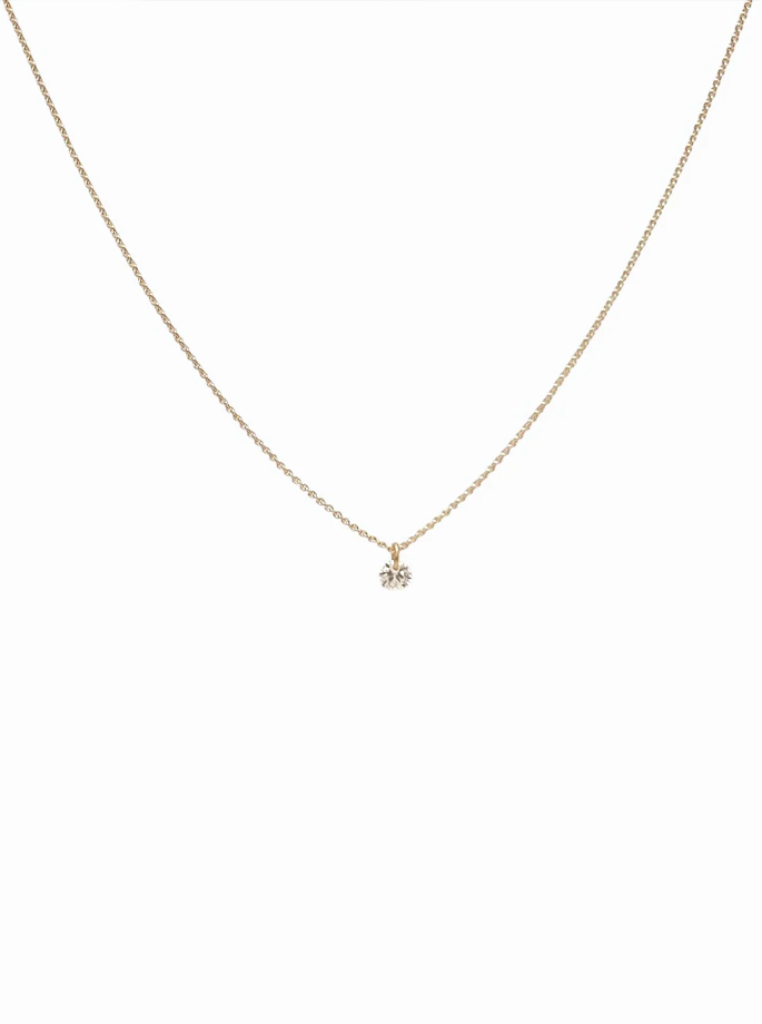 YABSTUDIO - Floating gem white goldplated 3,5 mm sten