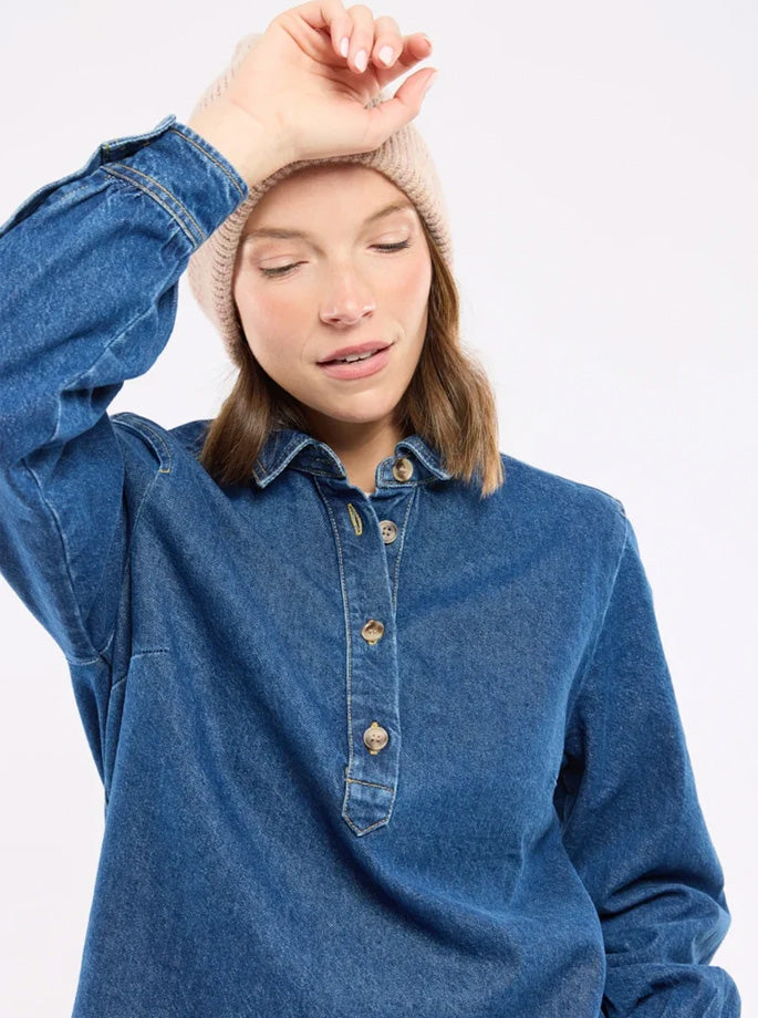 Armor Lux - Sailor Shirt White/Seal Navy/Carminio