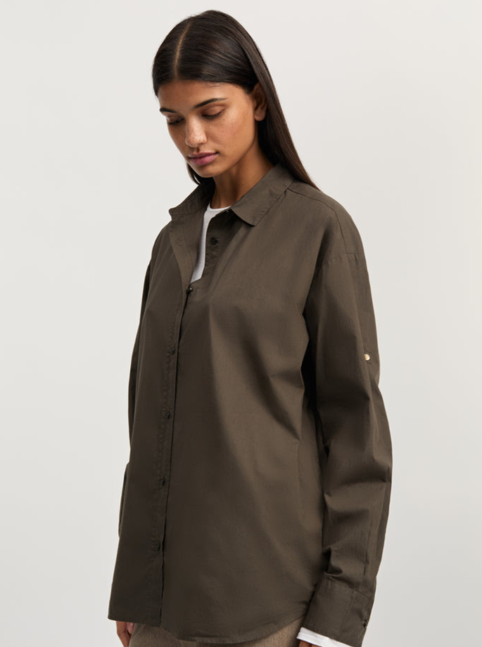 Aiayu - Oversize Skjorte Smokey Brown