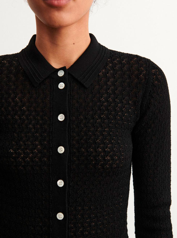 Fub - Pointelle Shirt Black