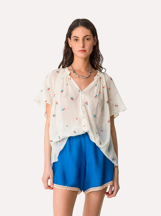 Forte Forte - My Shirt 14876 Petite Fleurs Butter