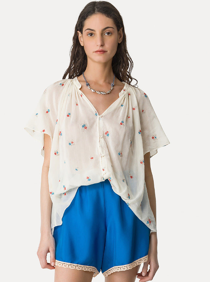 Forte Forte - My Shirt 14876 Petite Fleurs Butter