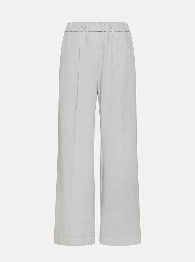 Forte Forte - My Pants Fluid Cotton Bull Regular Waist Grey