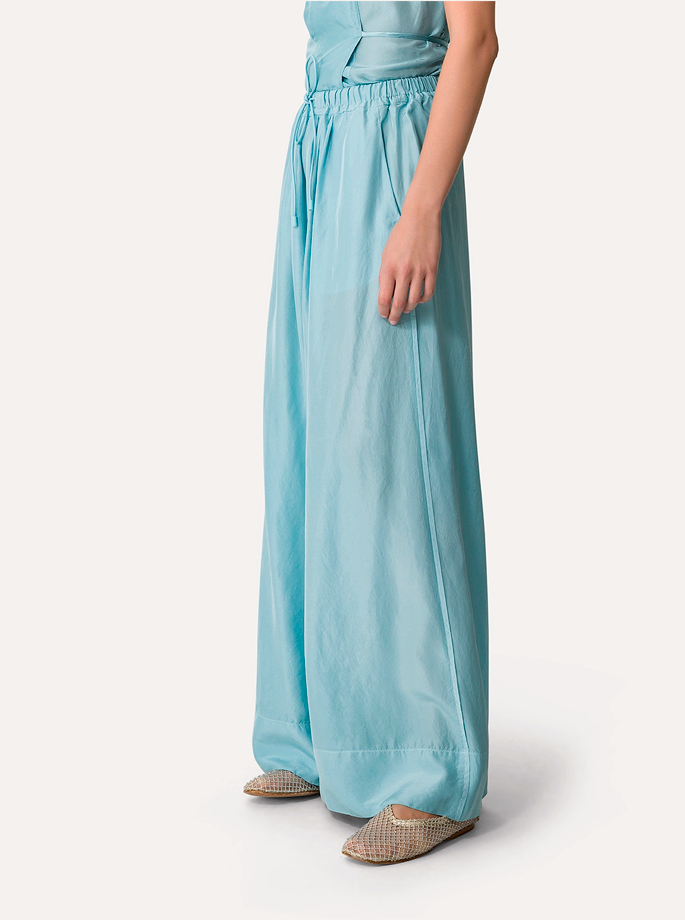 Forte Forte - Silk Drawstring Pants Acqua