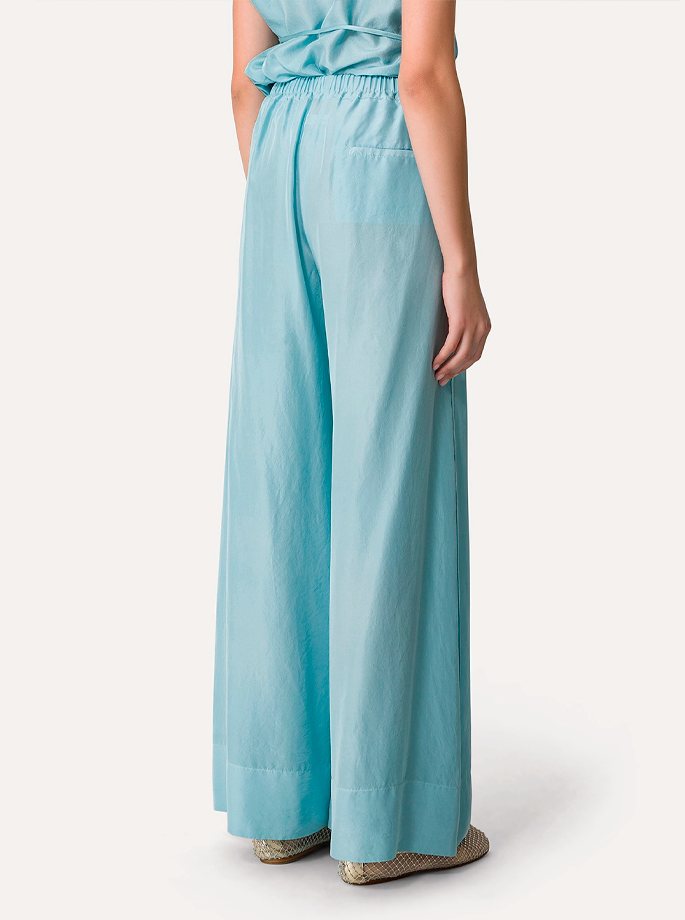 Forte Forte - Silk Drawstring Pants Acqua