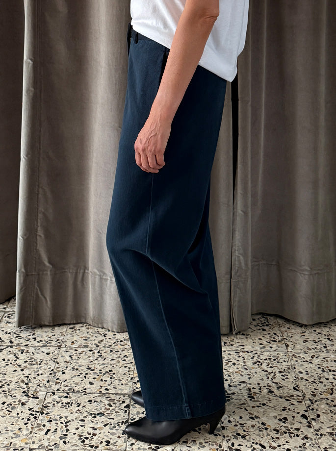 Forte Forte - My Pants Satin Belt Chino Notte