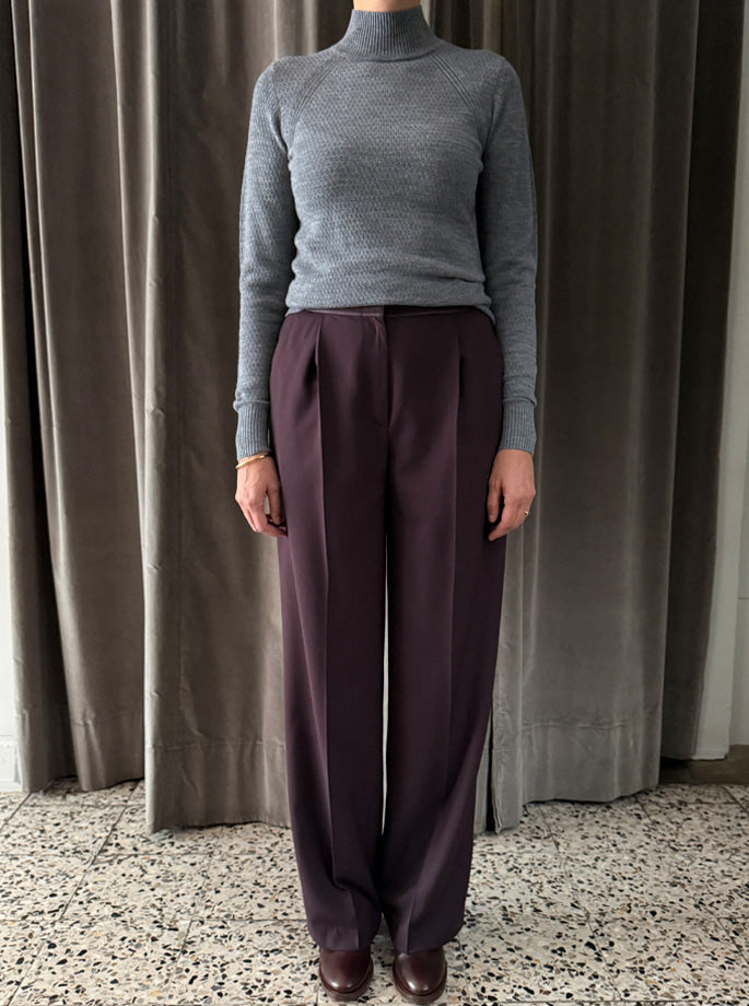 Forte Forte - Powder High Waist Pants bordeaux