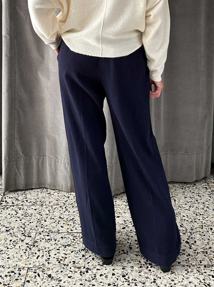 Forte Forte - My Pants Fluid Cotton navy