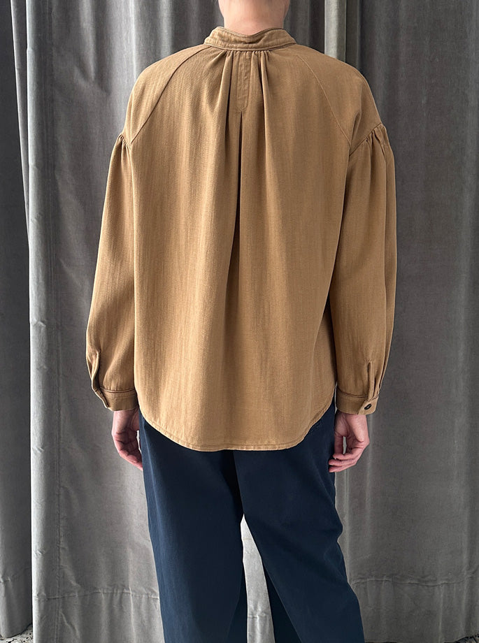 Forte Forte - My Shirt Fluid Cotton Bull Bohemian Noisette