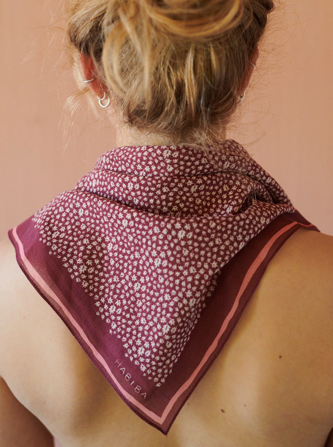 Habiba - tørklæde burgundy