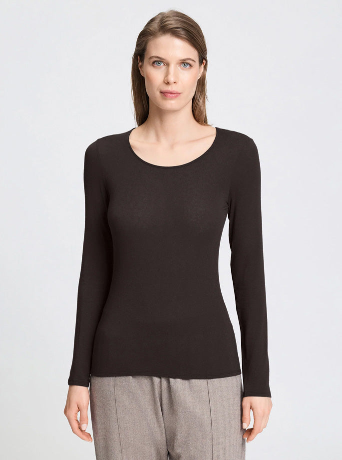 Hanro - Blouse Silk/Wool Black