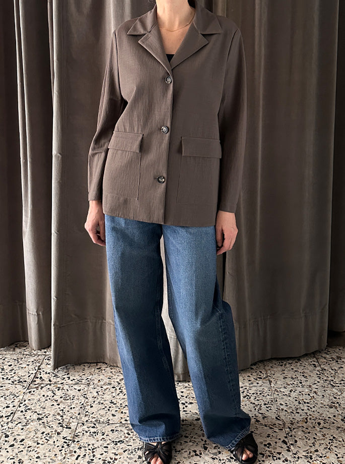 Harris Wharf - Sarafi Jakke Ebony Grey