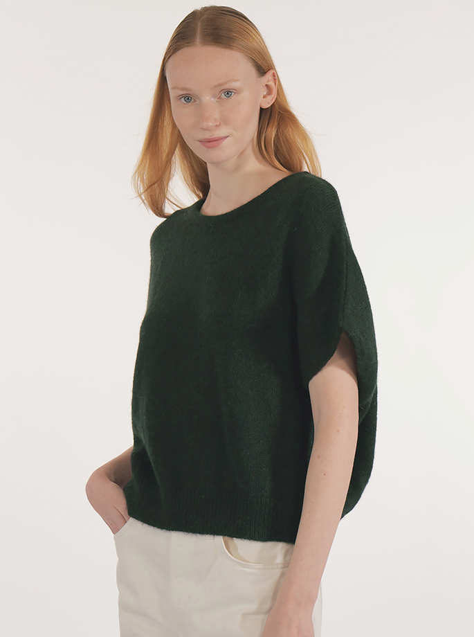 Les Racines Du Ciel - Aube Sleeveless Knit Dark Green