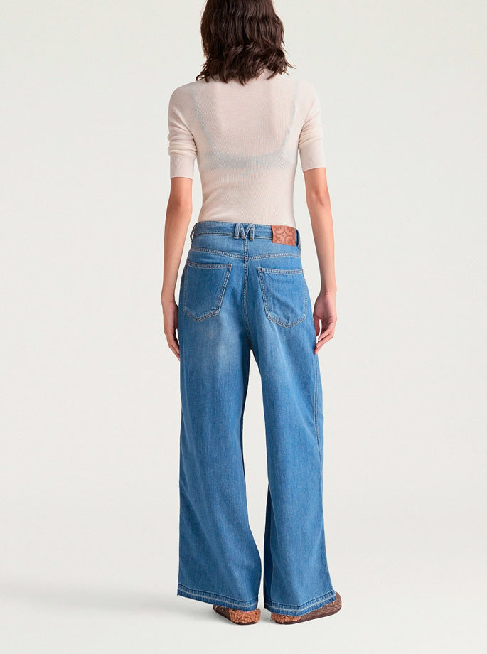 Momoni - Oak Pants Blue Jeans