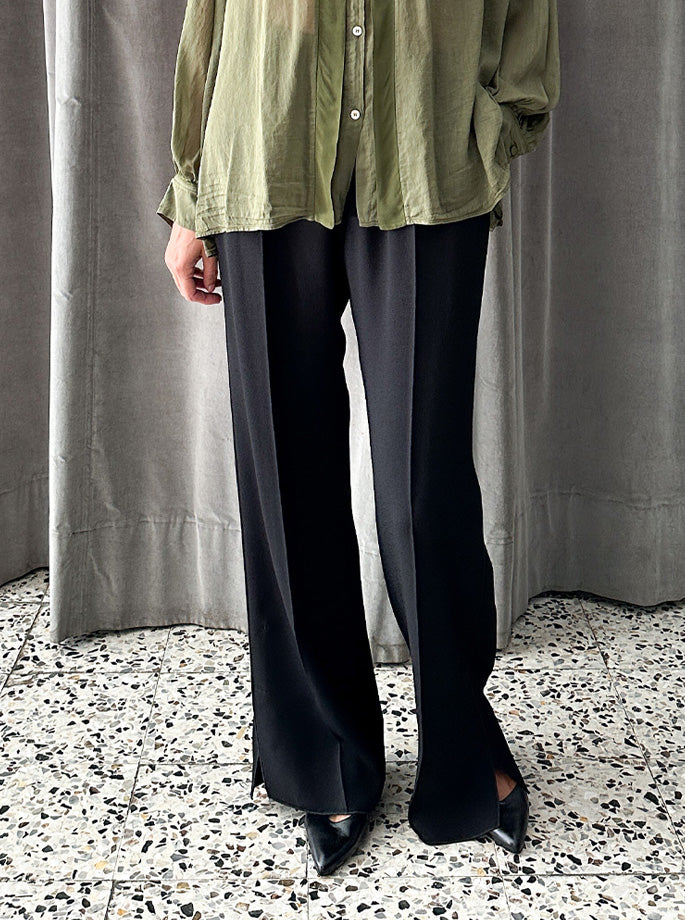 Forte Forte My Pants Viscose Sabi Flare Nero