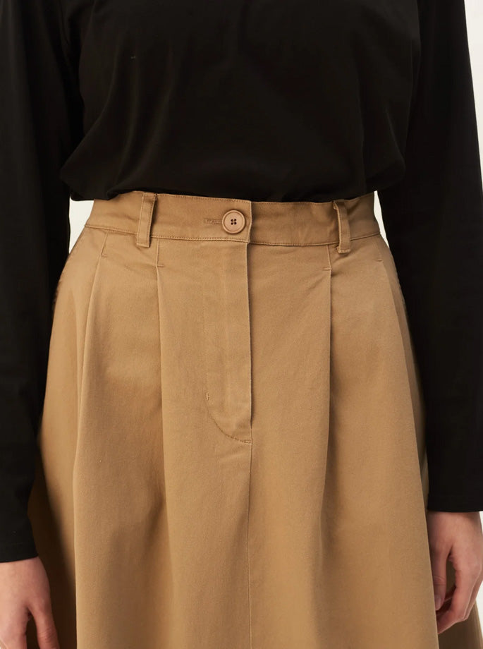 Rue De Tokyo - Pen Pre Dyed Twill Skirt Black