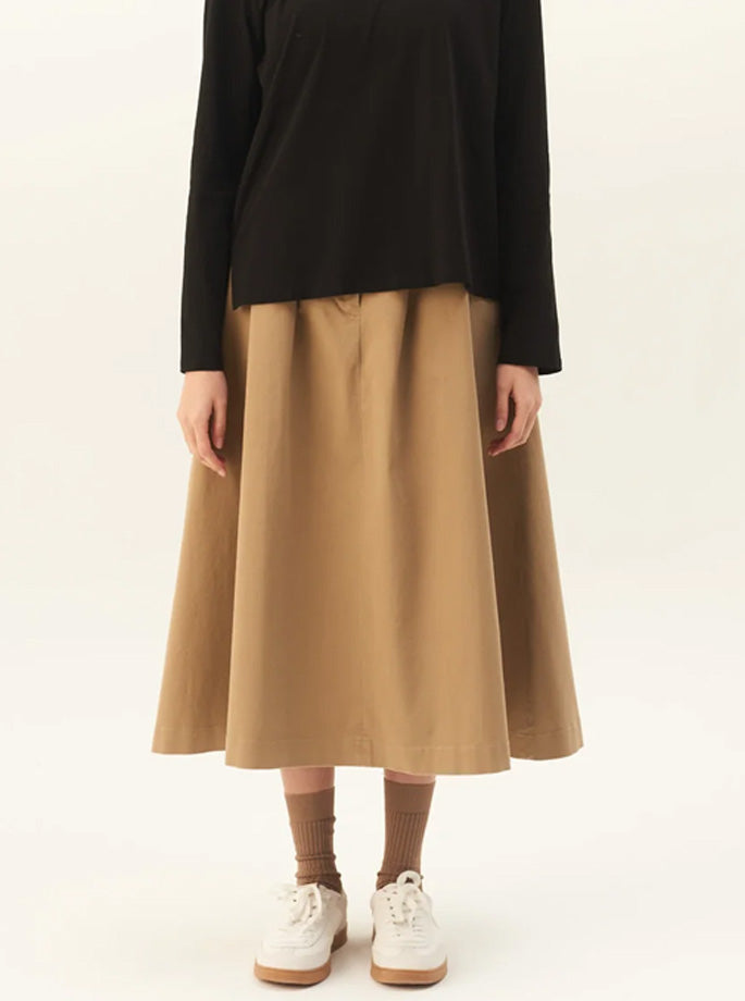 Rue De Tokyo - Pen Pre Dyed Twill Skirt Black