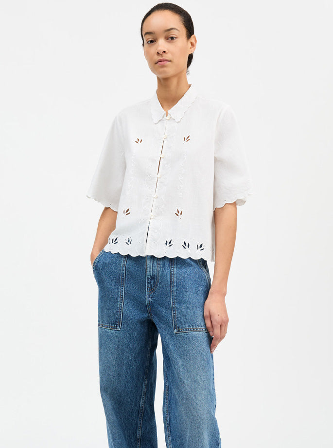 Skall Studio - Fleurie shirt Optic White