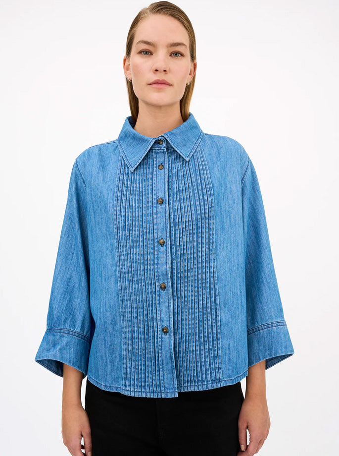 Tomorrow Denim - Hepburn shirt wash stunning pale blue