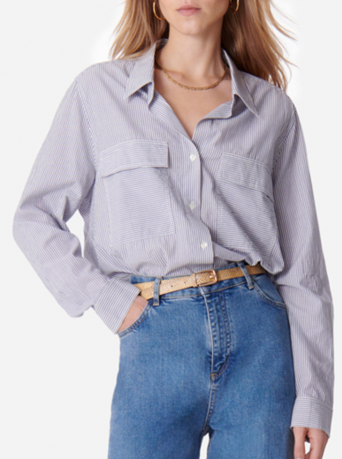 Vanessa Bruno - Dim Shirt Blue/White Striped